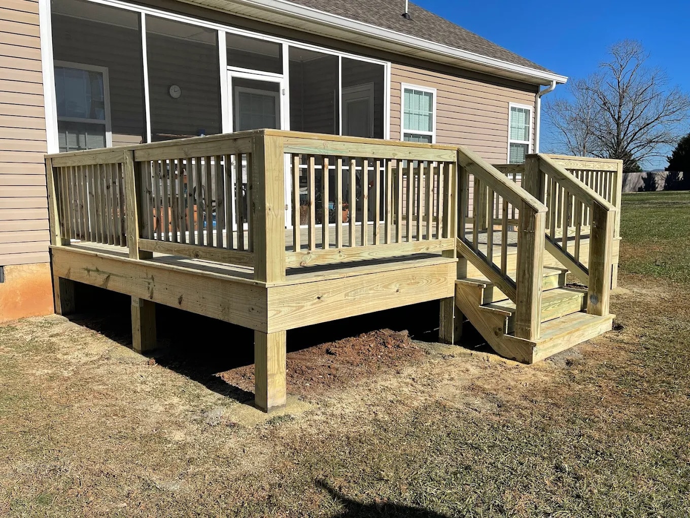 a patio under construction