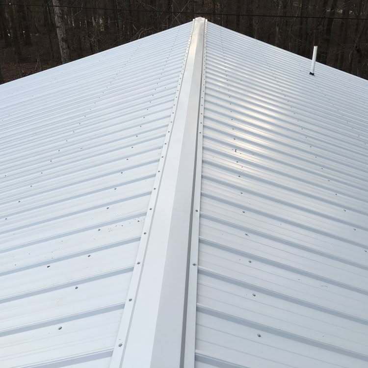 A metal roof