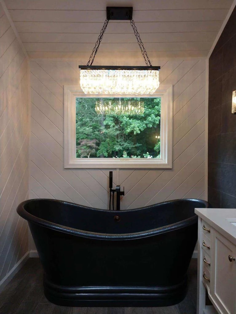 a tub after bathroom renovation