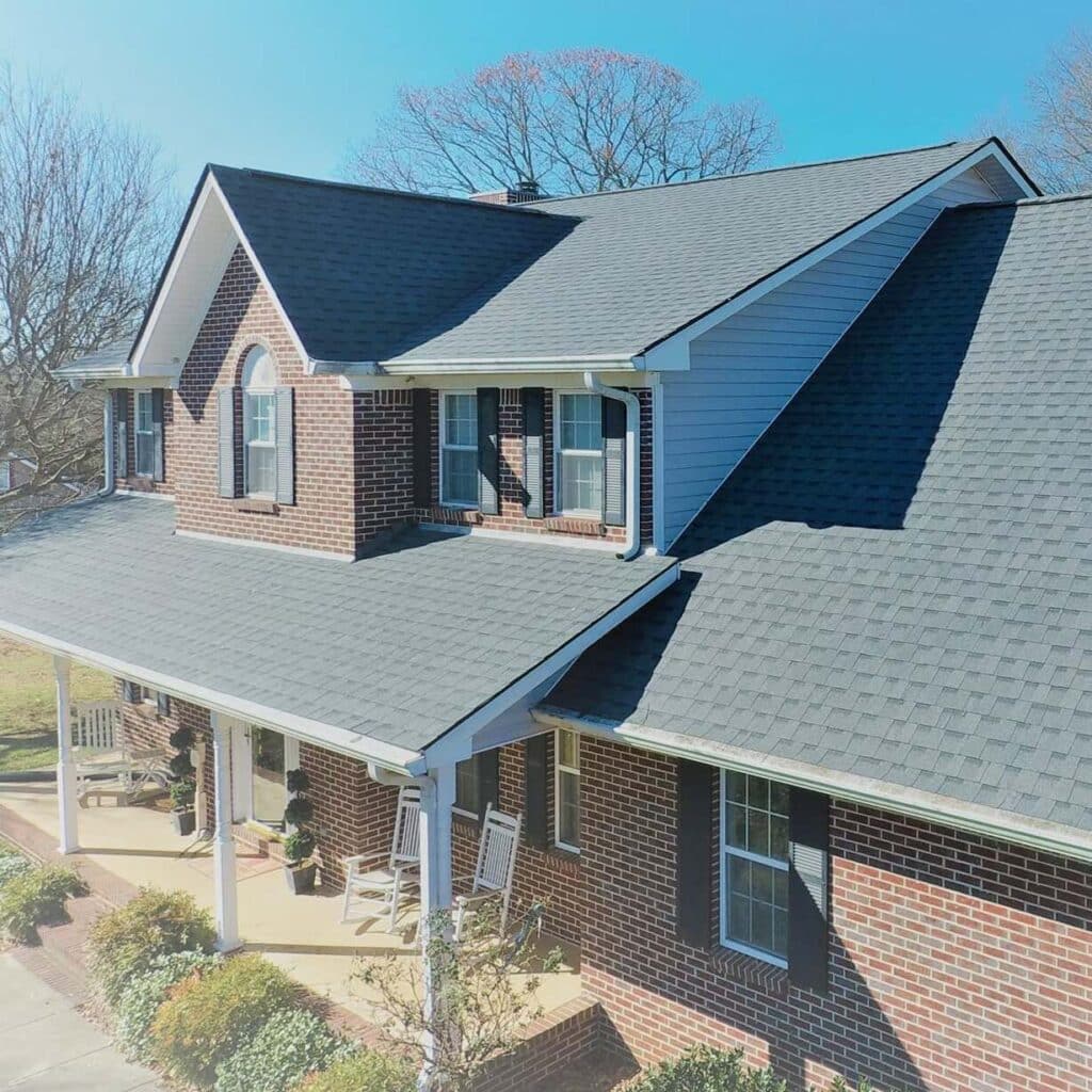 A home with new shingles