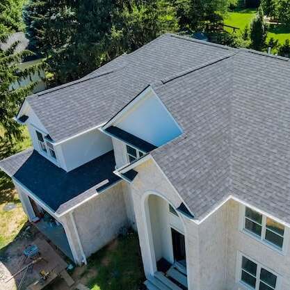 A home with asphalt shingles